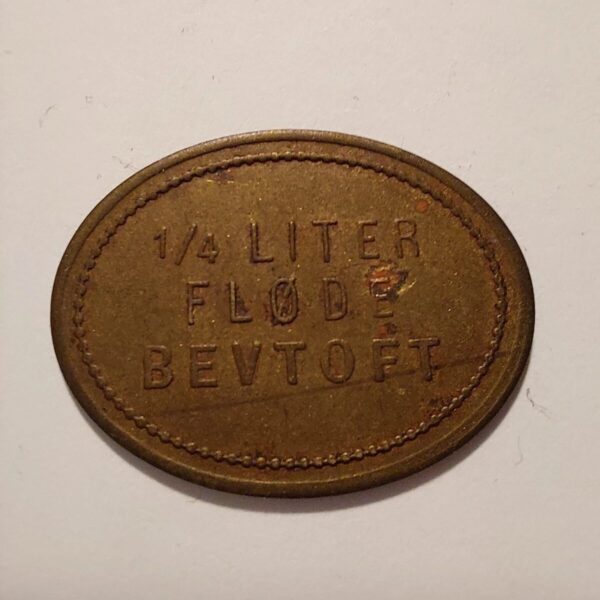 Bevtoft mejeri token 1/4 liter fløde