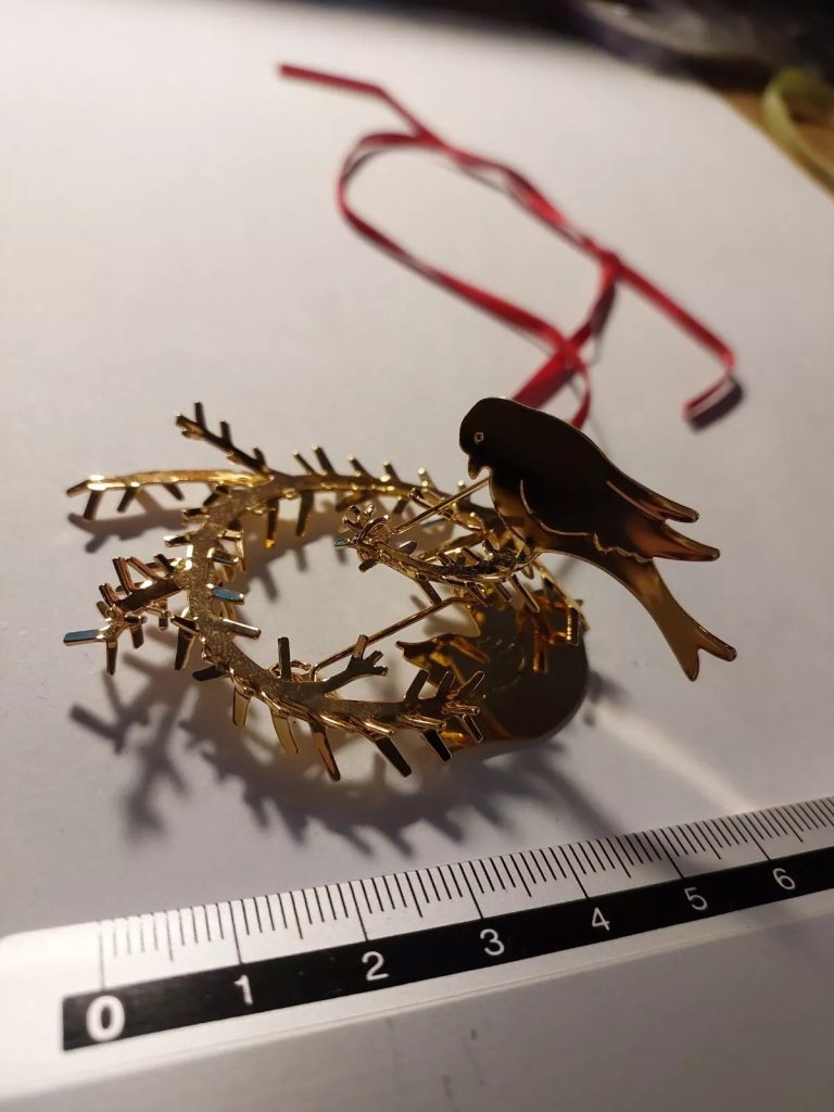 Georg Jensen Christmas Decoration - 'Christmas Joy' - 2002 - Bird - Denmark