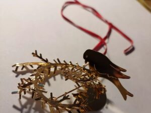 Georg Jensen Christmas Decoration - 'Christmas Joy' - 2002 - Bird - Denmark