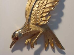 Vintage Large Trifari Bird Pin Brooch