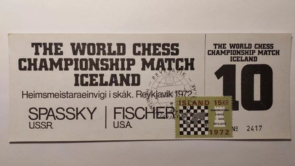 World chess championship 1972 - Fischer vs. Spassky Ticket NO 10 - Iceland