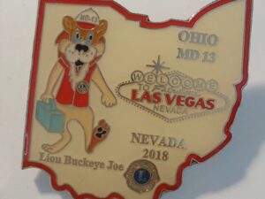 2018 Las Vegas Nevada Ohio Lion Buckeye Joe Lions Club Pin
