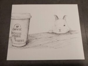 COFFEE - BECAUSE MURDER IS WRONG - Print 1/5, Signed by Artist, TORI - Iceland