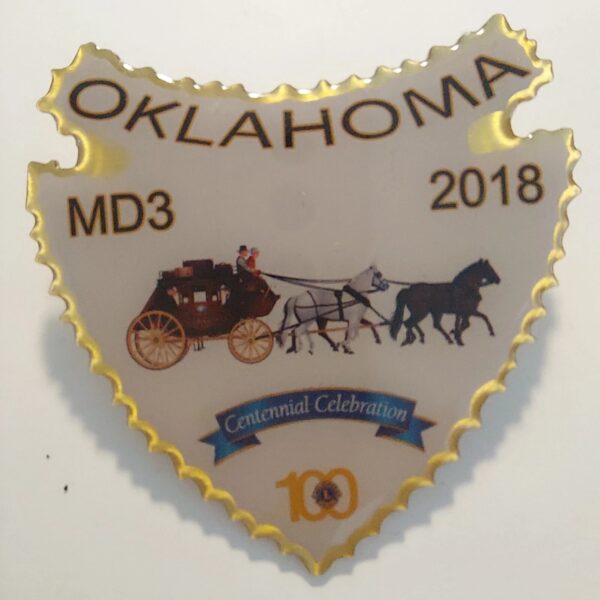 Oklahoma - 2018 - Centennial Celebration -  Lions Club Pin