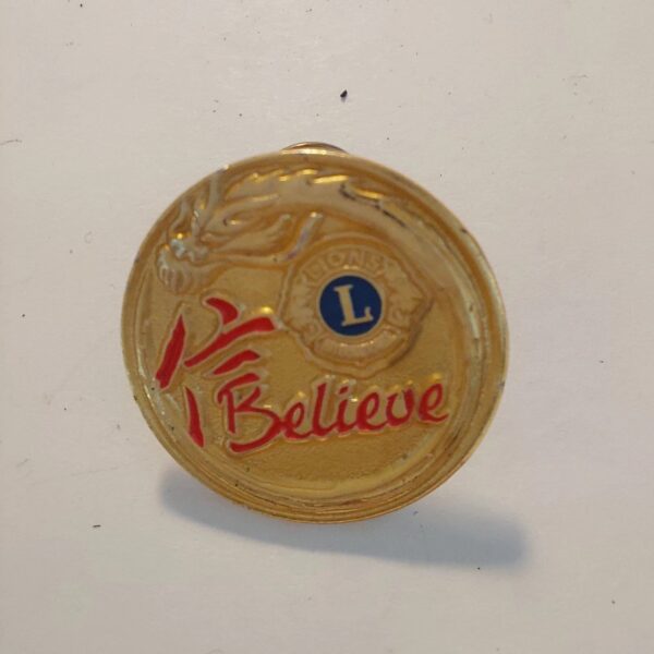 Lions Club International I Believe Pin