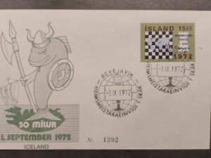 1972 - Bobby Fischer vs. Spassky Chess FYI Envelope With Stamp Iceland