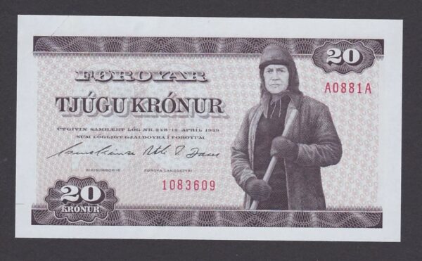 Faeroe Faroe Islands 1988  20 Kronur