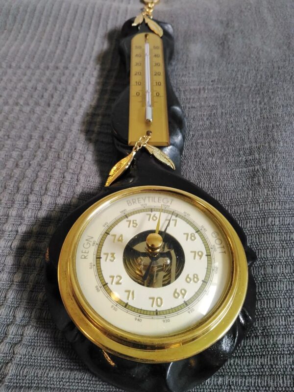 Vintage Thermometer - Barometer Iceland - Restored by TORI