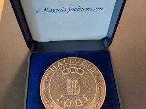 Iceland Independent Order of Odd Fellows IOOF - Bronze Medal - 1921 - Hallveig