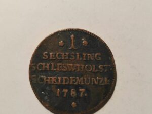 1787 German States Schleswig-Holstein 1 Sechsling World Coin - Christian VII