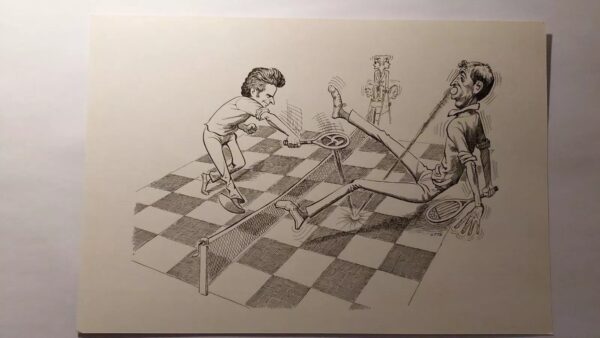 World chess championship 1972 - Bobby Fischer vs. Spassky large postcard Iceland