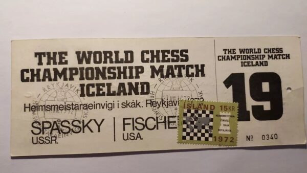 World chess championship 1972 - Fischer vs. Spassky Ticket NO 19 - Iceland