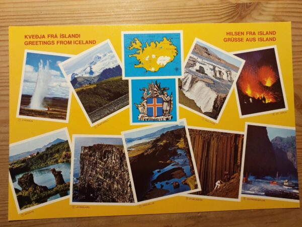 World chess championship 1972 - Bobby Fischer vs. Spassky large postcard Iceland