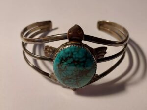 Randy Secatero Turtle Silver Bracelet