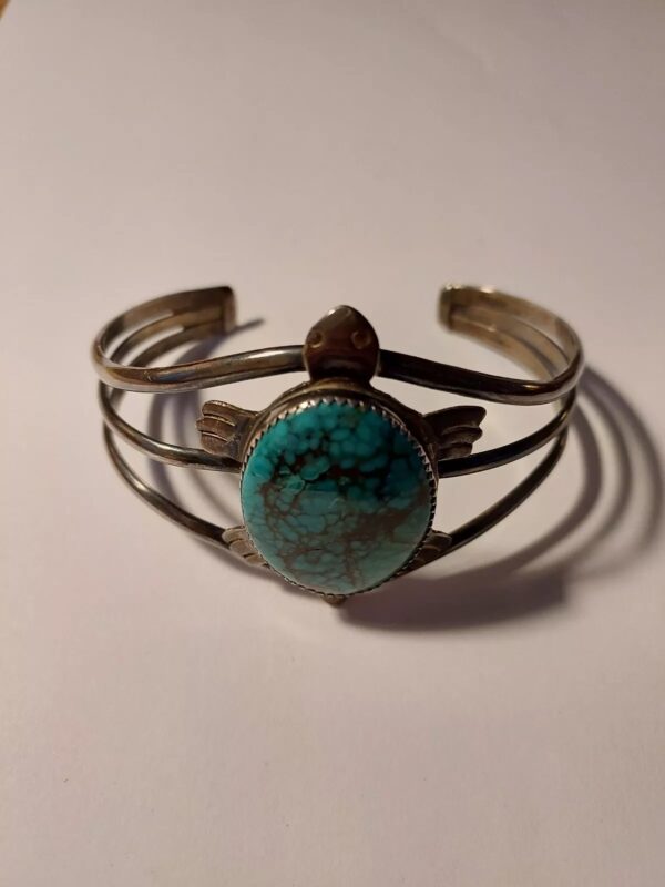 Randy Secatero Turtle Silver Bracelet