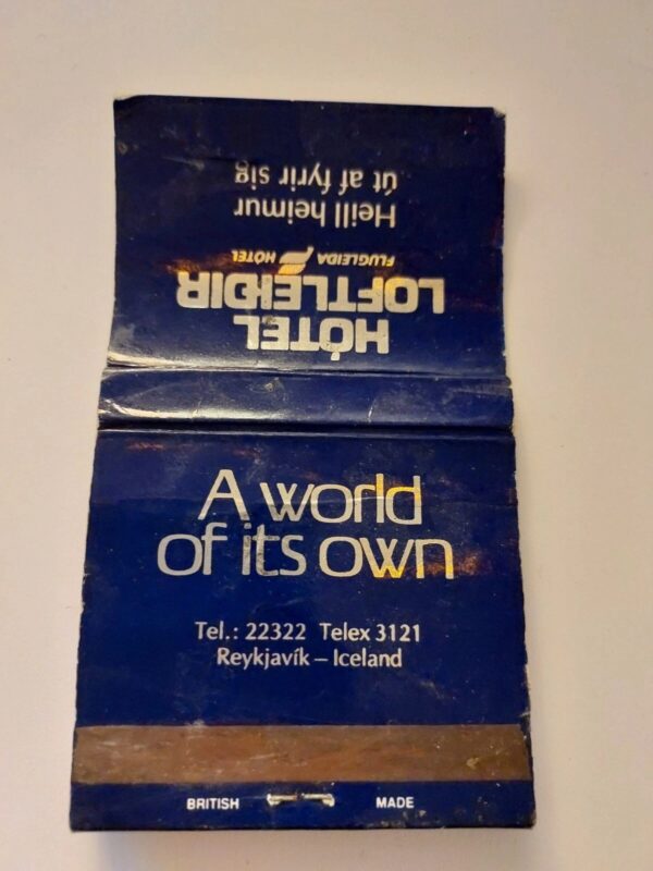 Hotel Loftleidir Iceland Vintage Matchbook