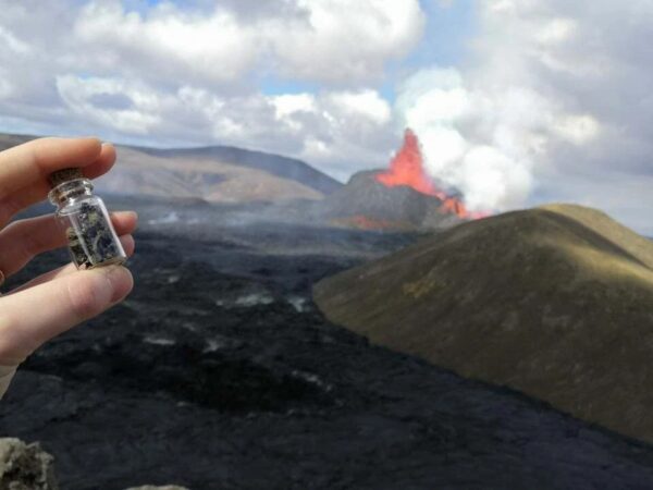 Iceland Volcano Eruption Lava Stone Sample - From Fagradalsfjall 2021