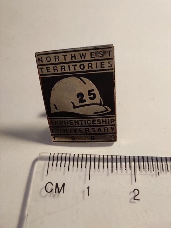 NORTHWEST TERRITORIES 25TH APPRENTICESHIP ANNIVERSARY 1989  Vintage Pin - Badge