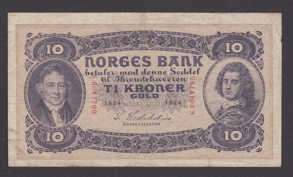 Norway - 10 Kroner 1924 Banknote