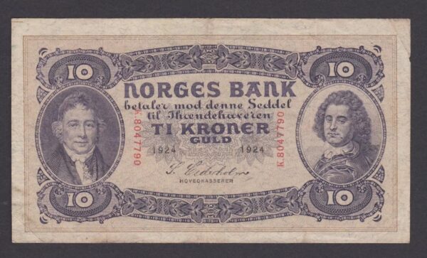Norway - 10 Kroner 1924 Banknote