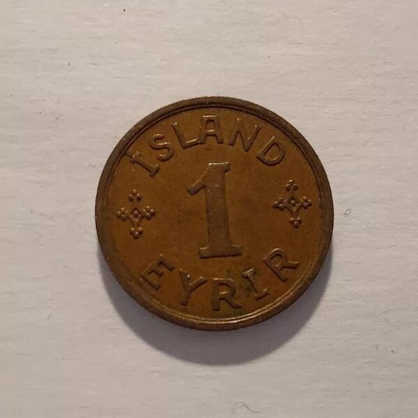 1938 1 Eyrir Iceland Coin