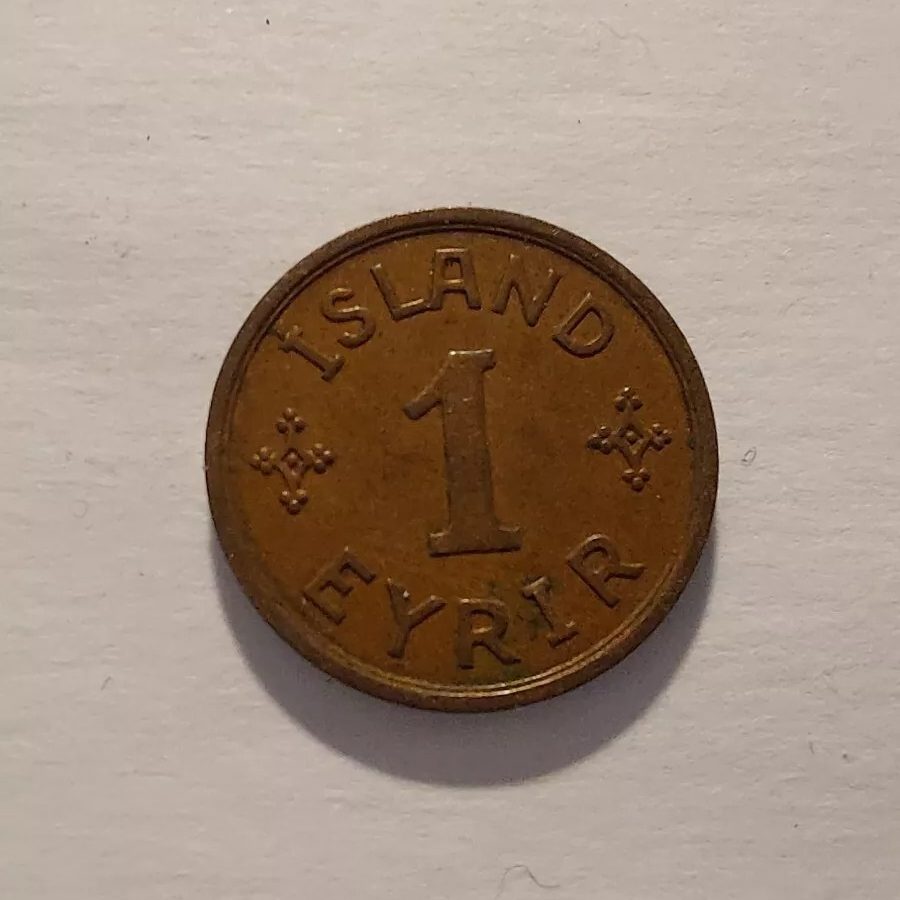 1938 1 Eyrir Iceland Coin