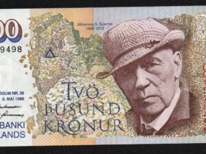 ICELAND 2000 Kronur 1986 EG - SH Black Signature