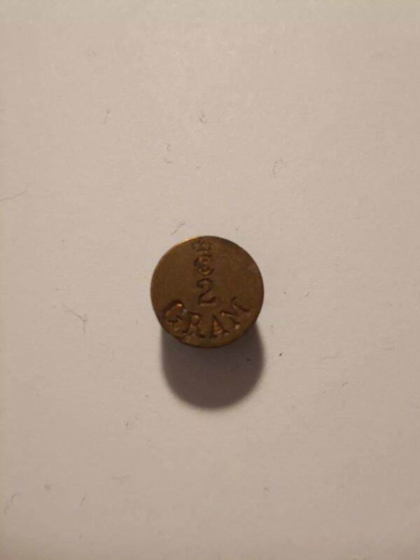 2 Gram Copper - Denmark Old Bullion