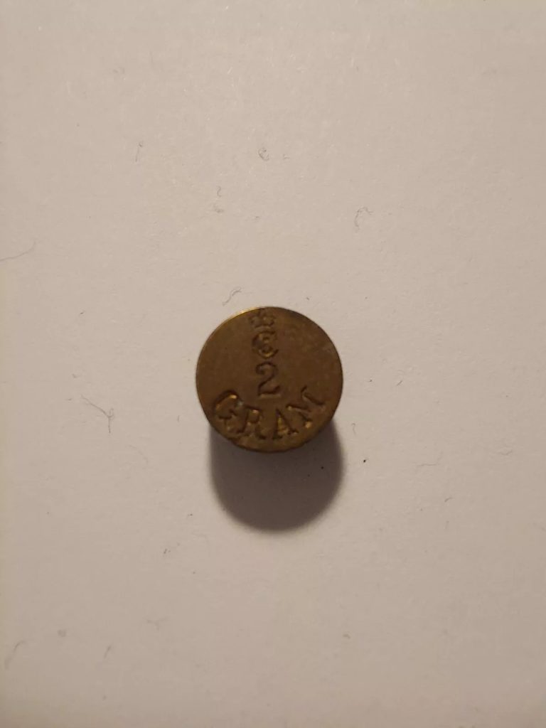 2 Gram Copper - Denmark Old Bullion