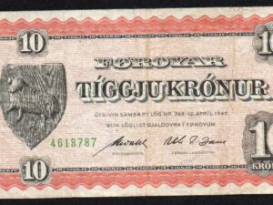 Faroe Islands 10 Kronur 1949 ( 1962-1978) Banknote