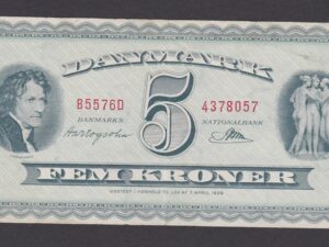 DENMARK 5 Kroner, 1956