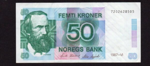 Norway, 50 Kroner, 1987 Banknote