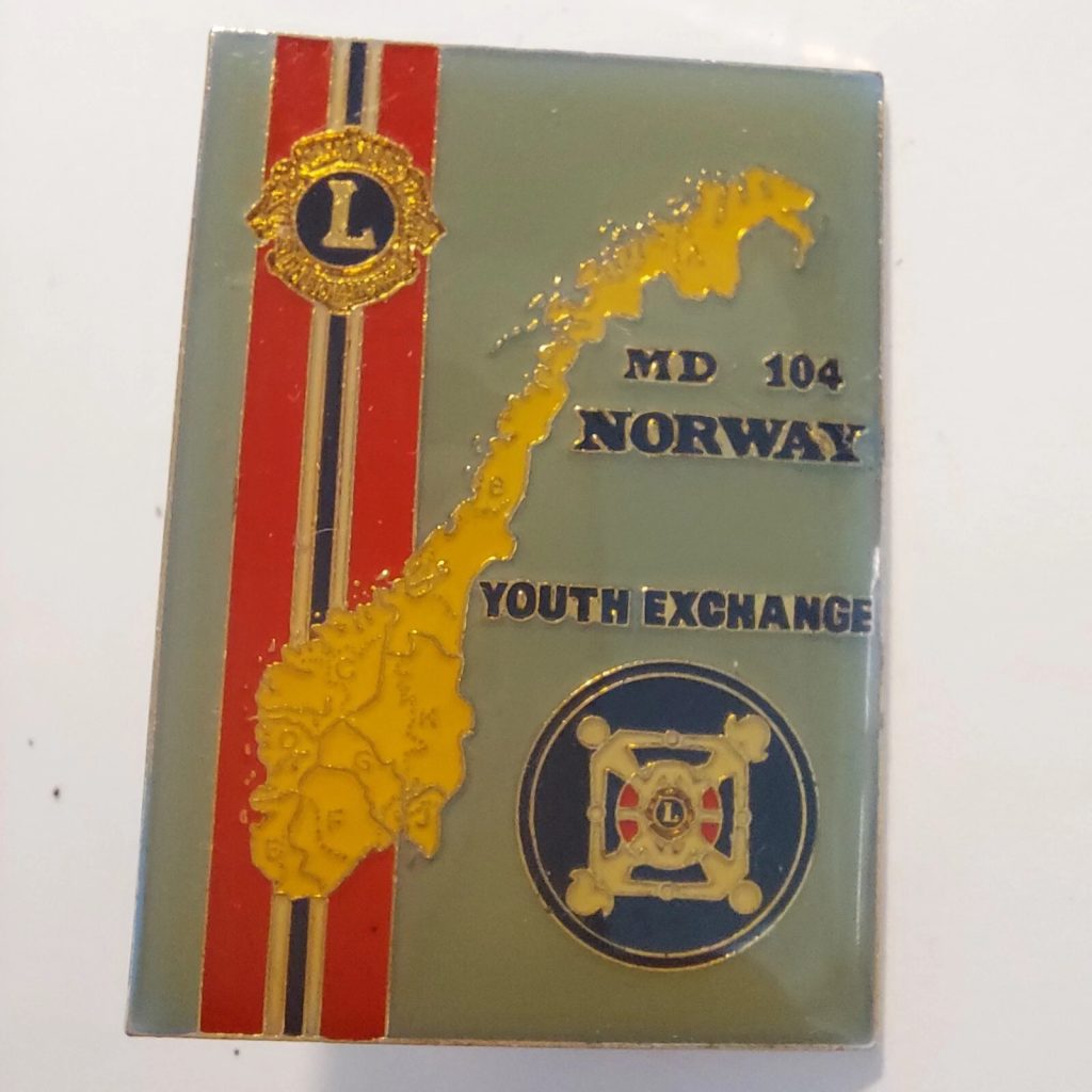Norway - Youth Exchange - MD 104 - Lions Club Pin