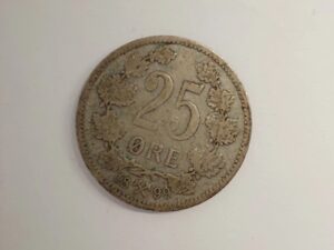 1899 NORWAY 25 ORE COIN