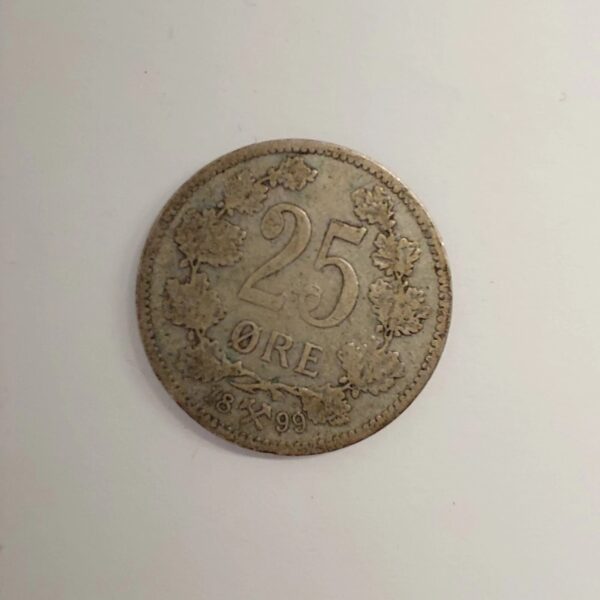 1899 NORWAY 25 ORE COIN