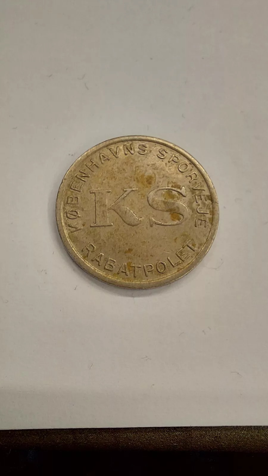 Copenhagen Tramways Rabatpolet KS Token – Kobenhavns Sporveje (Brass) - Image 2
