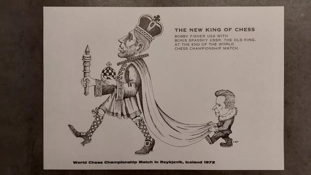 World chess championship 1972 - Bobby Fischer vs. Spassky large postcard Iceland