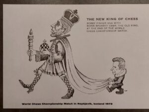 World chess championship 1972 - Bobby Fischer vs. Spassky large postcard Iceland