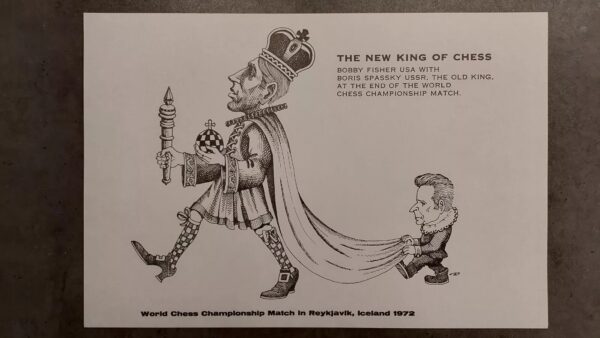 World chess championship 1972 - Bobby Fischer vs. Spassky large postcard Iceland