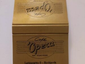 Cafe Opera Iceland Vintage Matchbook