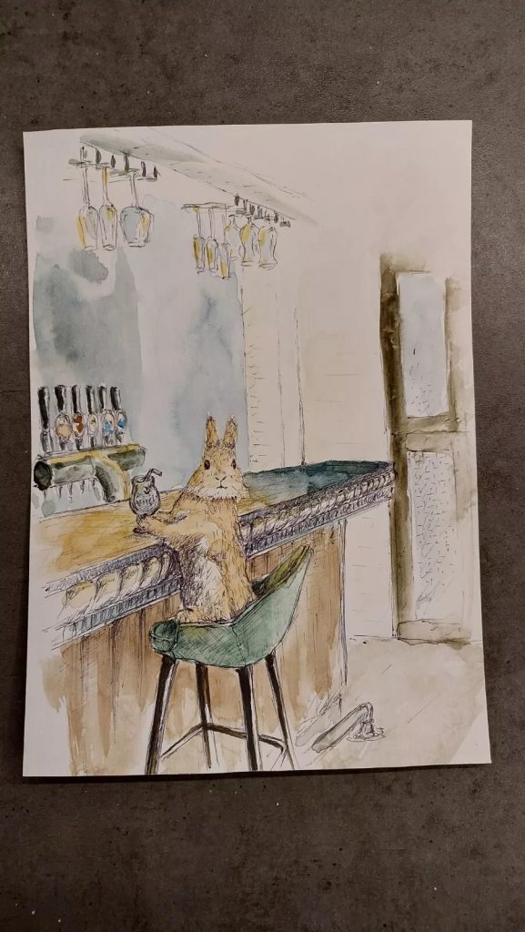 Tori 2023 rabbit bar watercolor