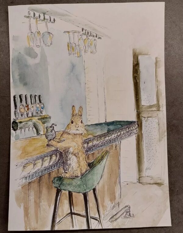Tori 2023 rabbit bar watercolor