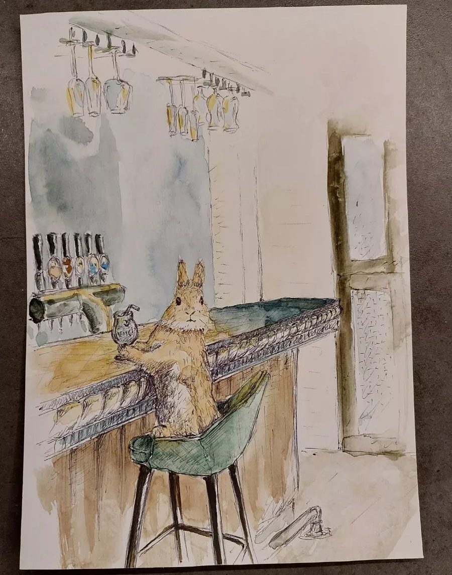 Tori 2023 rabbit bar watercolor