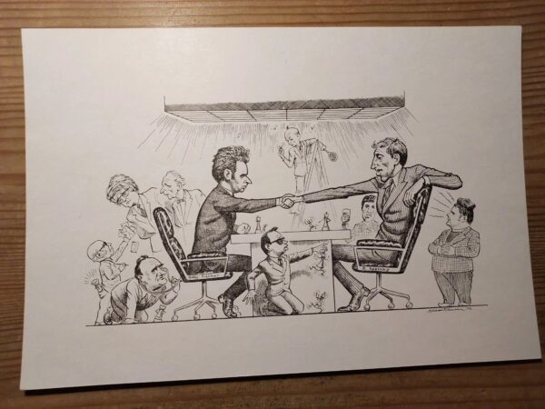 World chess championship 1972 - Bobby Fischer vs. Spassky large postcard Iceland