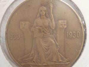 ICELAND 2 KRONUR COIN 1930 ALTHINGI