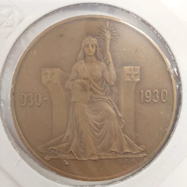 ICELAND 2 KRONUR COIN 1930 ALTHINGI