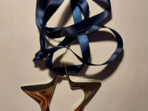 Georg Jensen Gold Plated Christmas Star Ornament - Denmark