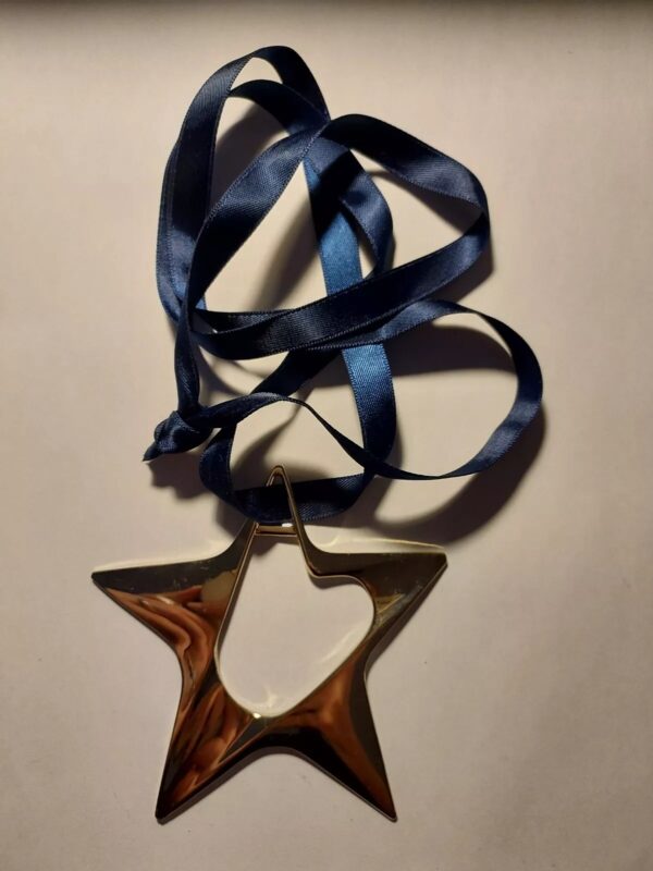 Georg Jensen Gold Plated Christmas Star Ornament - Denmark