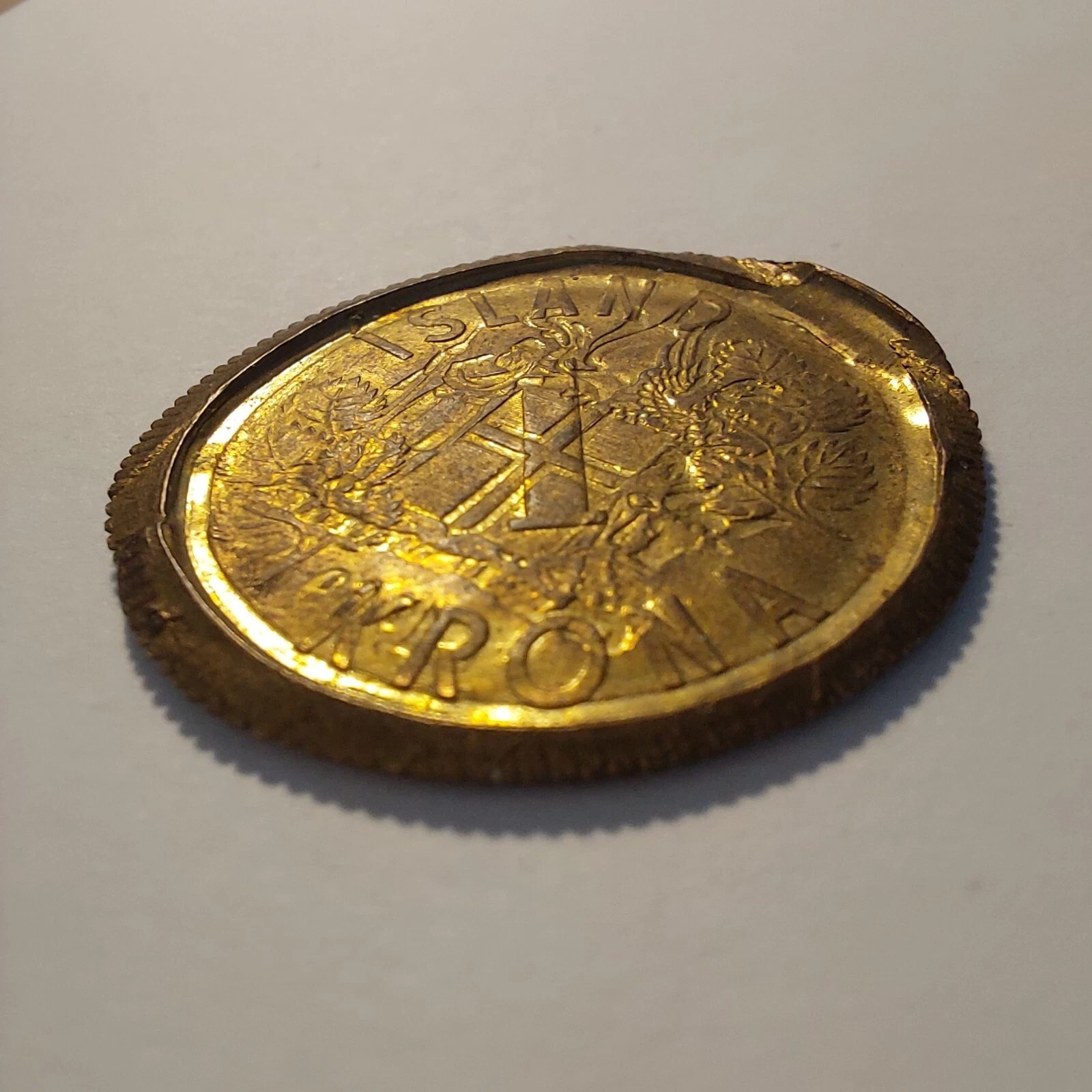 ICELAND 1 Krona - 10 Kronur 1969 Mint Damage Coin - Image 2