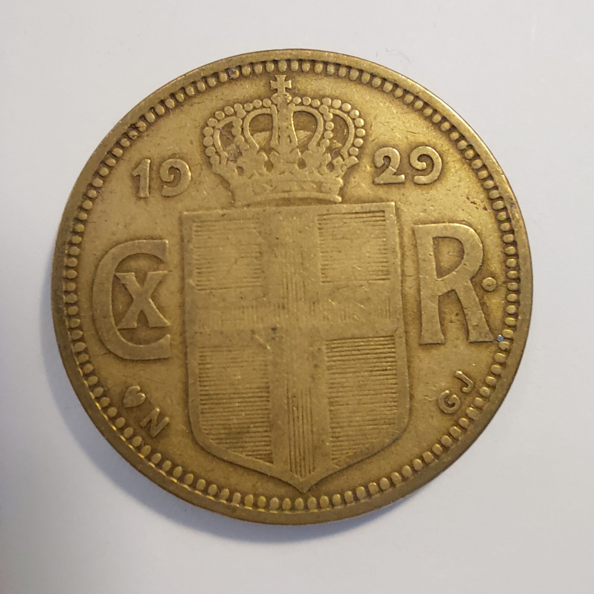 Iceland 1929 2 kronur